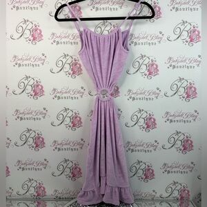 MAJORELLE dress cut out sides Oring detail terry cloth towel Lavender Dress